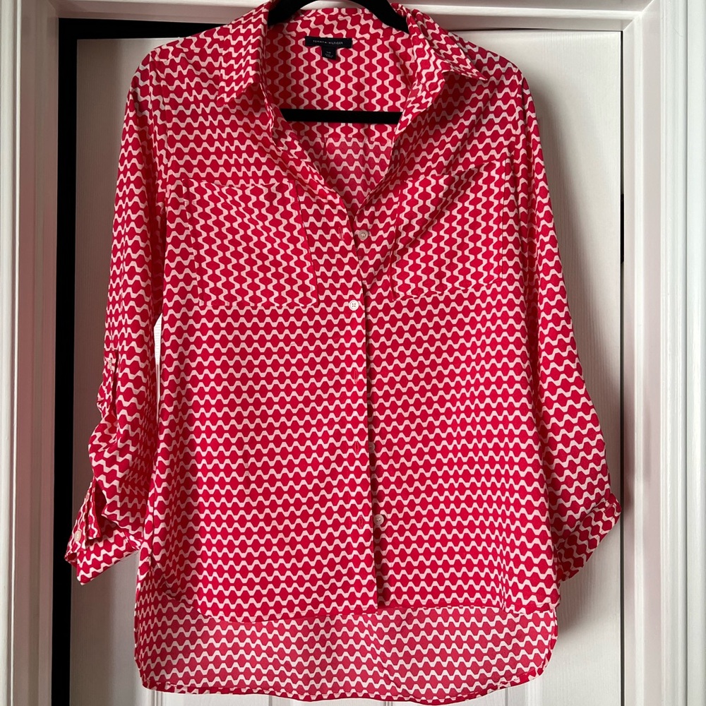 Tommy Hilfiger Button Down Blouse.